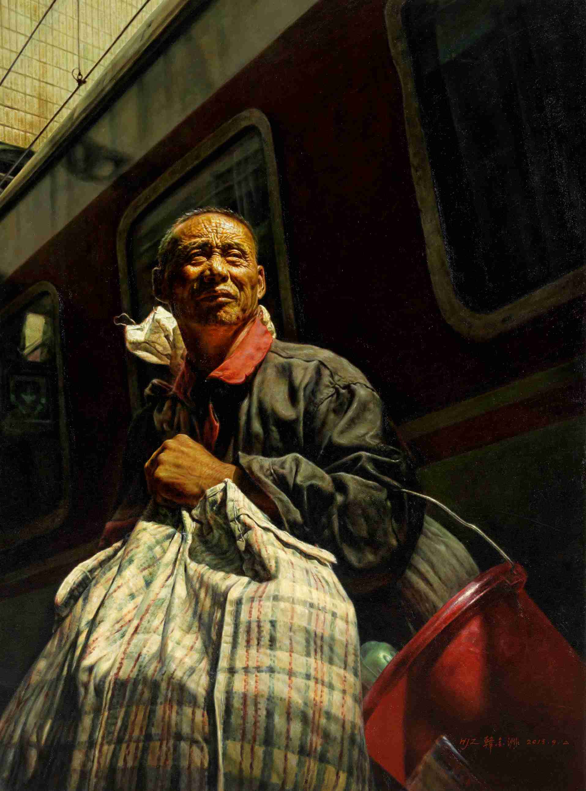 1.《回家》布面油画.142X189cm.2015年.韩金洲_看图王
