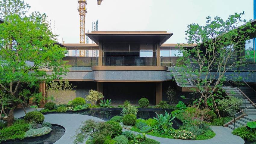 联投滨江商务区下沉庭院