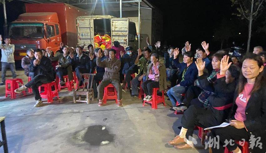 四岭村四组户主夜话会