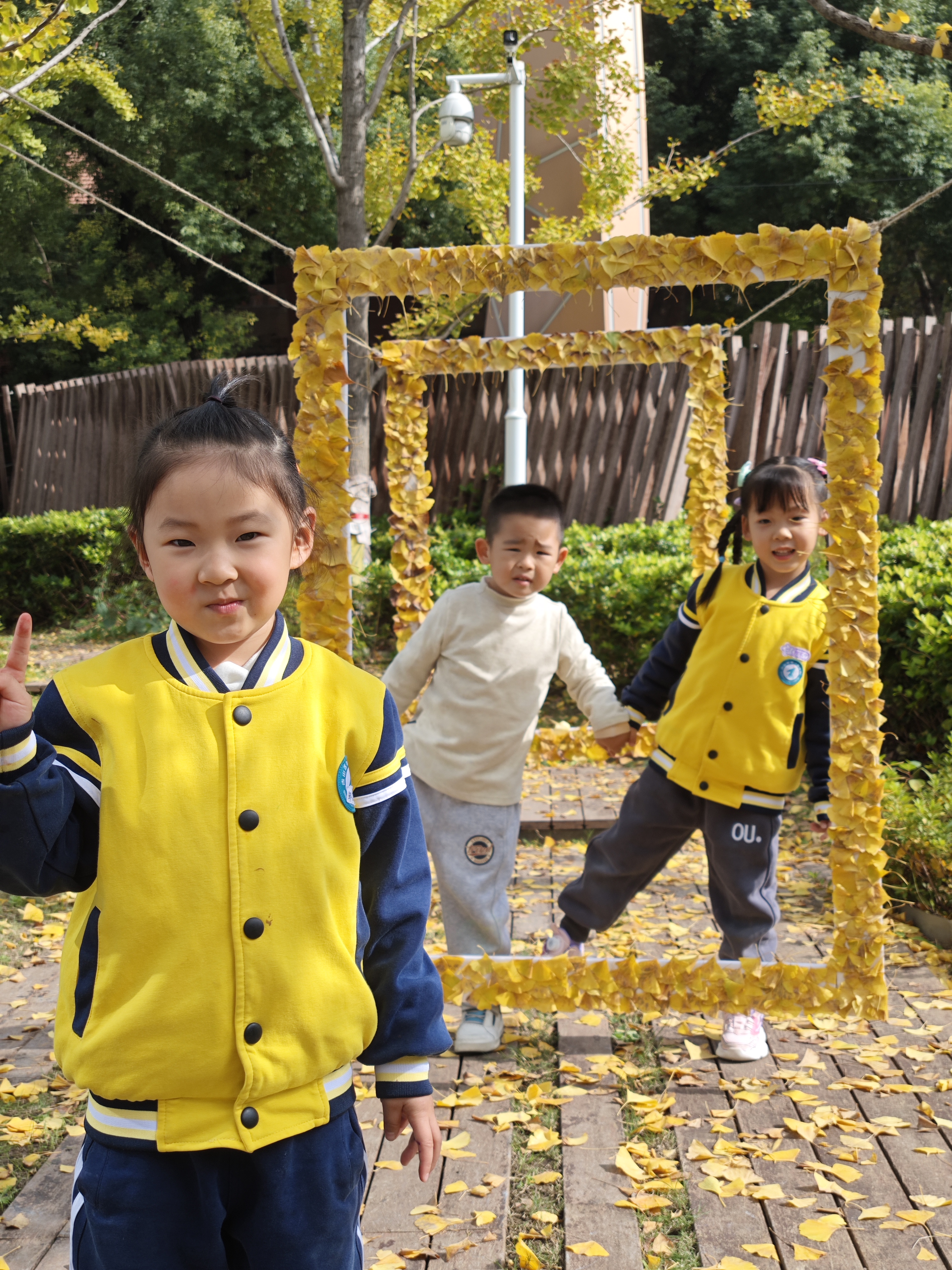 金黄落叶+萌娃笑脸 银杏通讯报道.docx