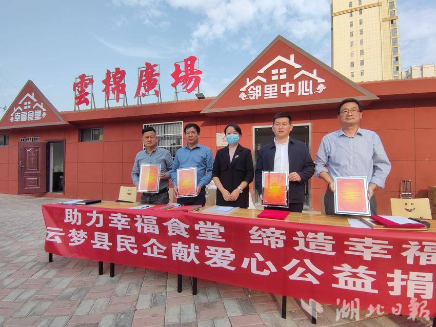 爱心民营企业家为幸福食堂捐赠。通讯员陈保忠