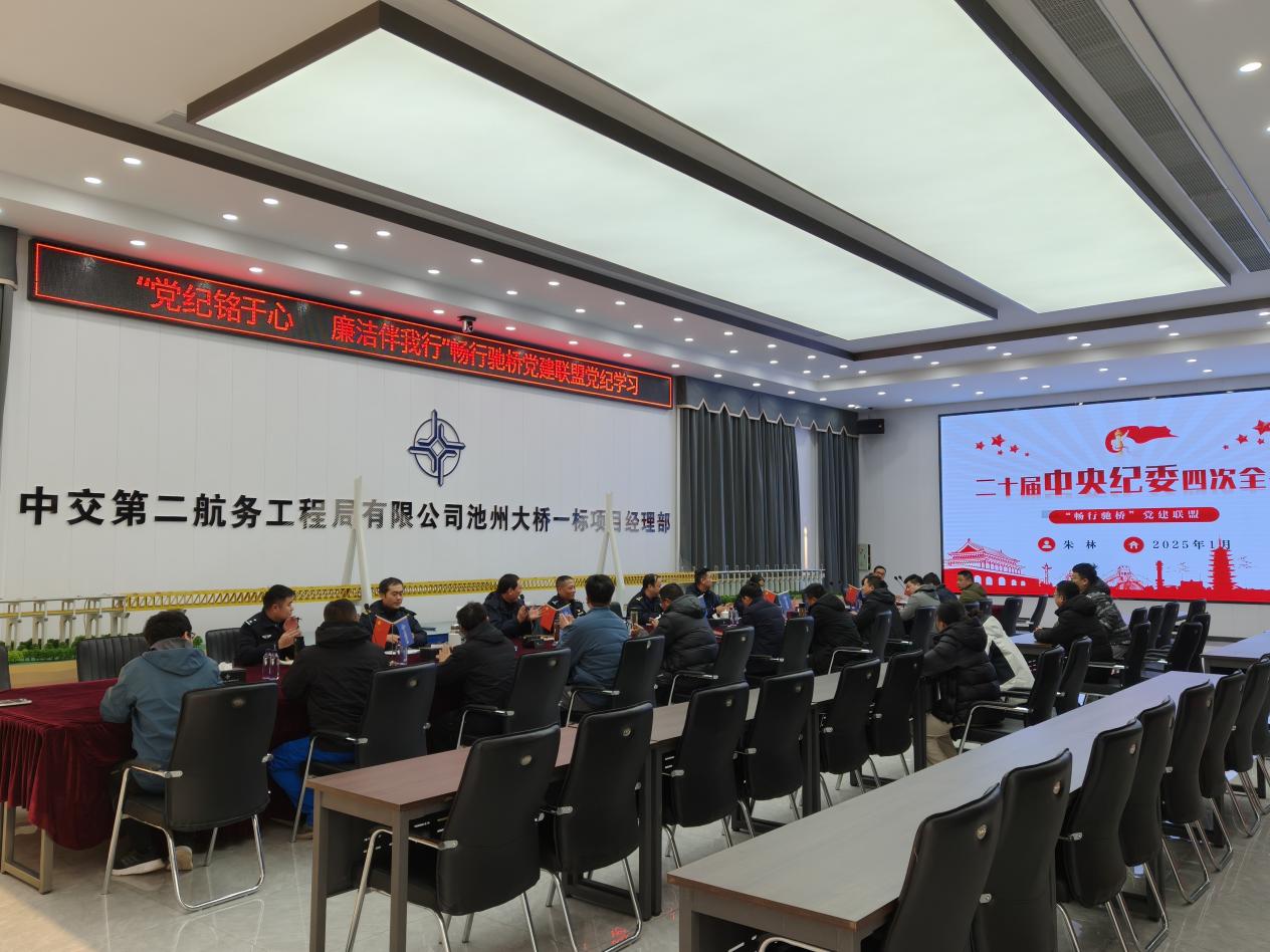 【一线传声】池州大桥一标项目持续开展党纪学习联学联建.docx