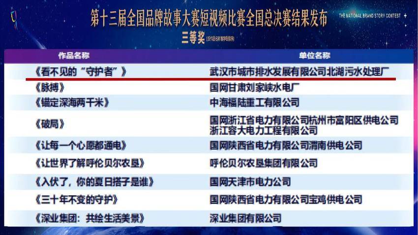北湖污水处理厂短视频斩获全国及本市品牌故事大赛多个奖项.docx