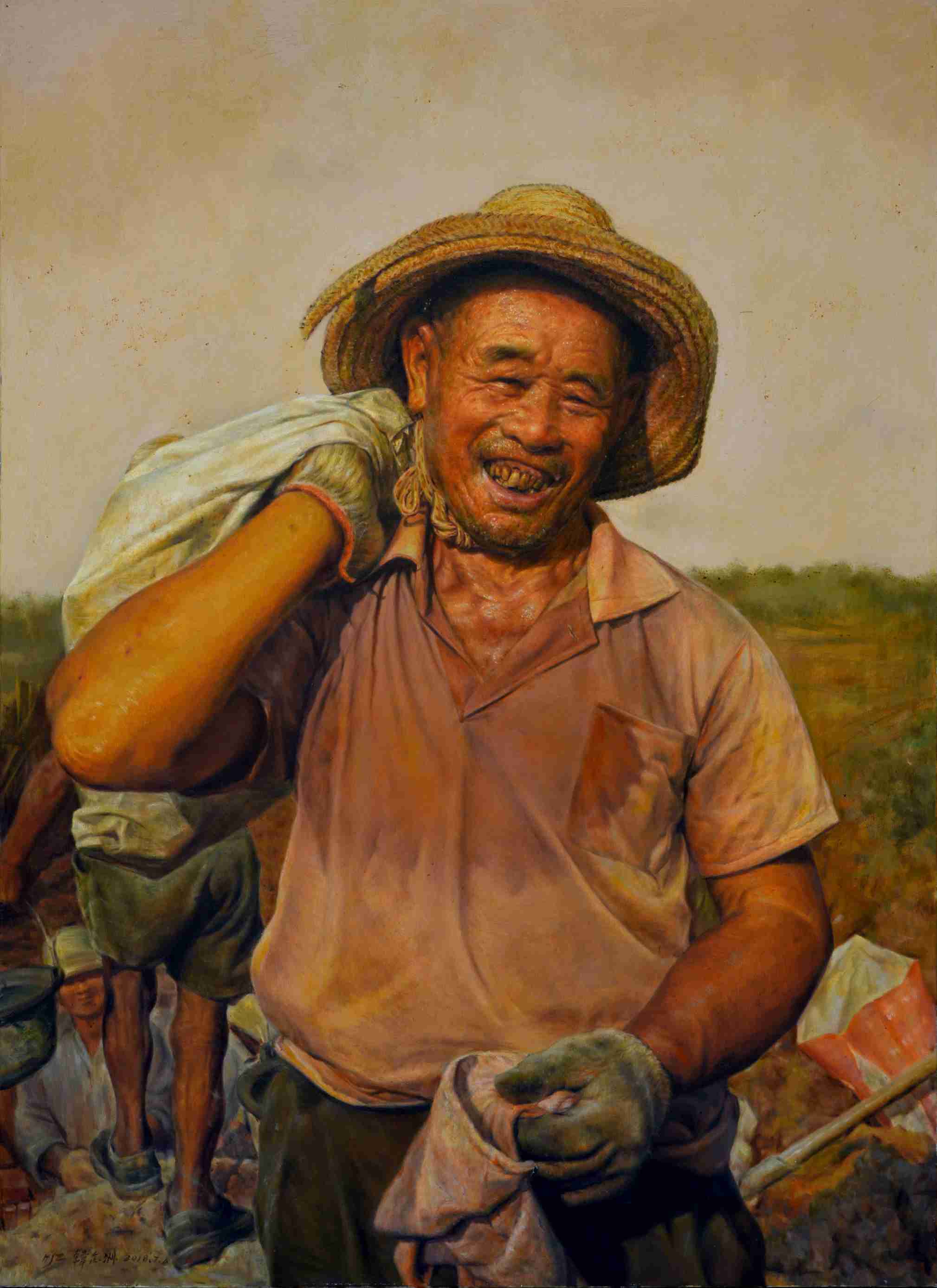 4.《骄阳》之二。.布面油画.140.5X188cmX3.2018年.7月.韩金洲_看图王