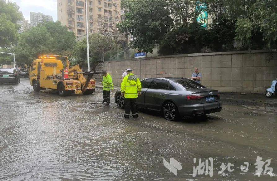 交警处置故障车，全力疏导交通。