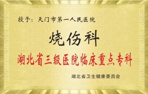 天门一医新晋7个省级临床重点专科.docx