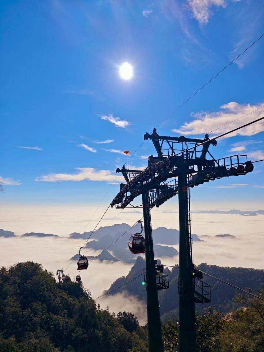 武当山国庆假期再现云海奇观 索道穿梭如入“天宫”(1).docx