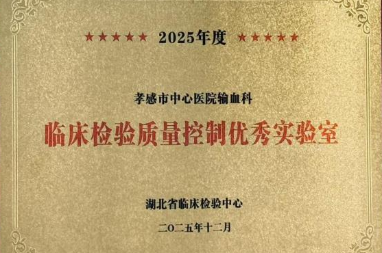喜报！四项省级殊荣加冕！孝感市中心医院检验科、输血科铸就全省质控标杆.docx