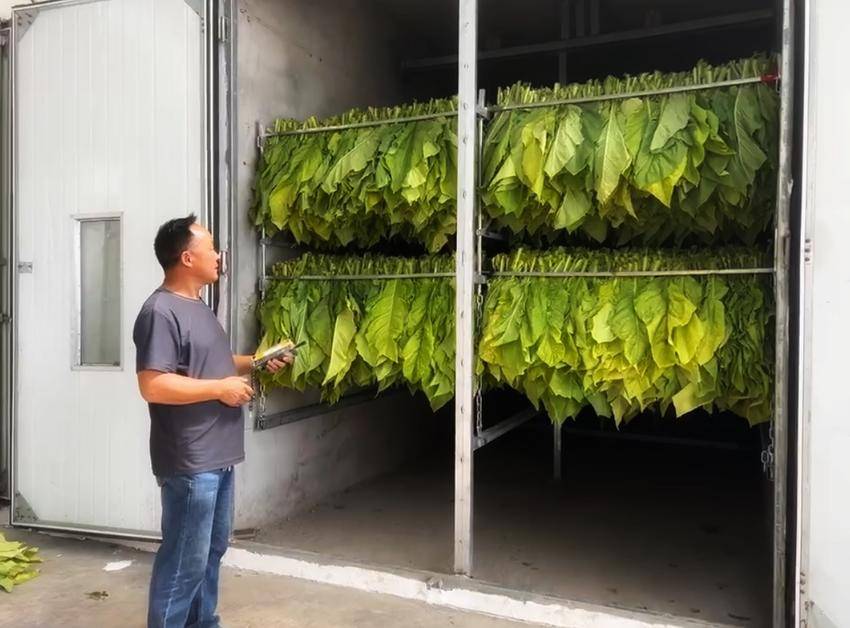 使用电动升降装烟设备装炕