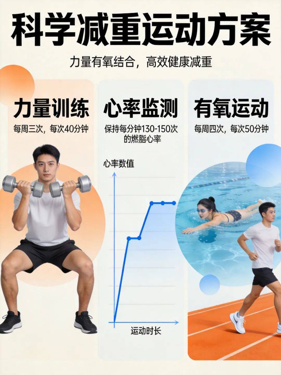 科学减重运动示意图