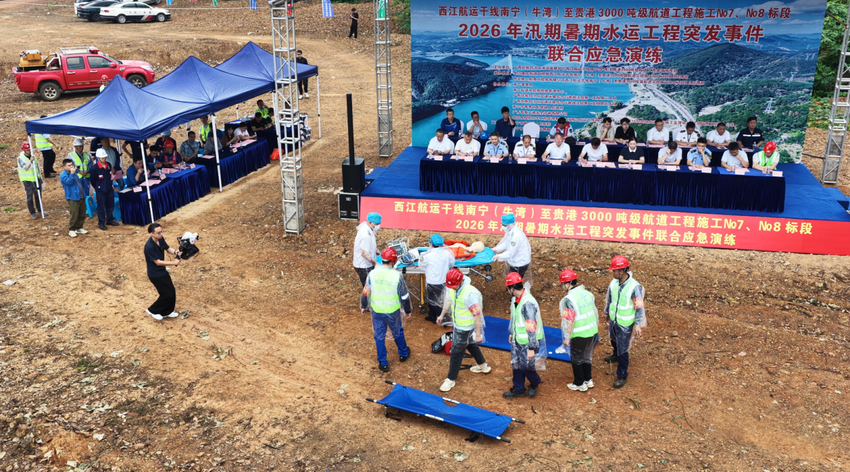 【一线传声】西江航运干线南宁（牛湾）至贵港3000吨级航道工程施工№8标项目部联合开展汛期暑期水运工程突发事件应急演练.docx