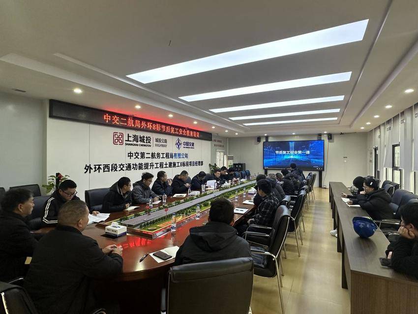 【一线传声】上海外环提升工程8标项目召开节后复工复产暨安全教育培训会.docx