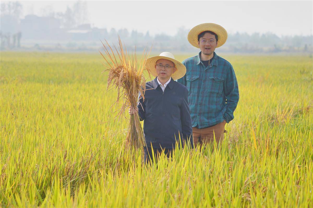 交个朋友主播马英杰与湖北省粮食行业协会副会长兼秘书长陈三才互动 摄影：宋枕涛.jpg