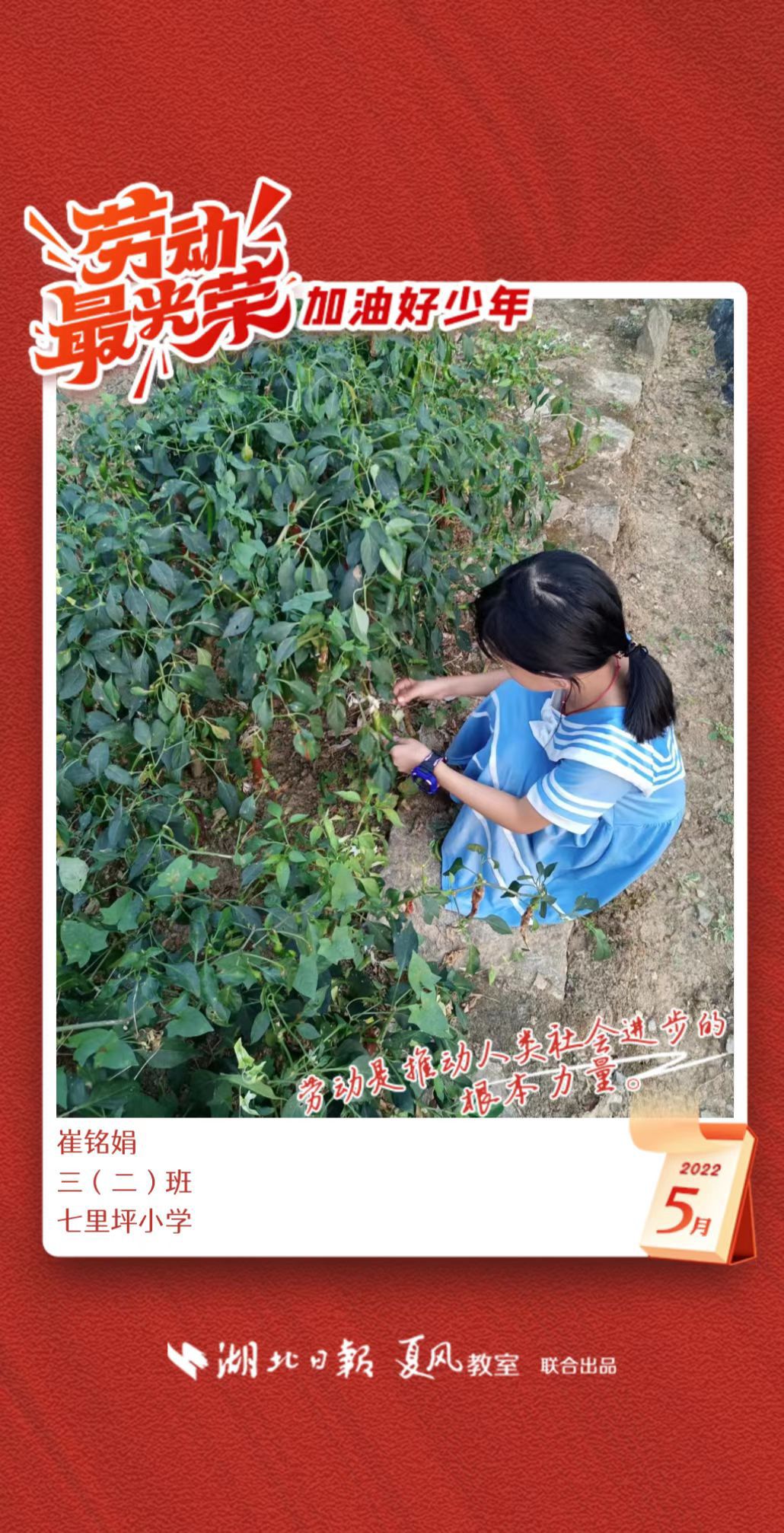劳动最光荣加油好少年建始县业州镇七里坪小学已打卡