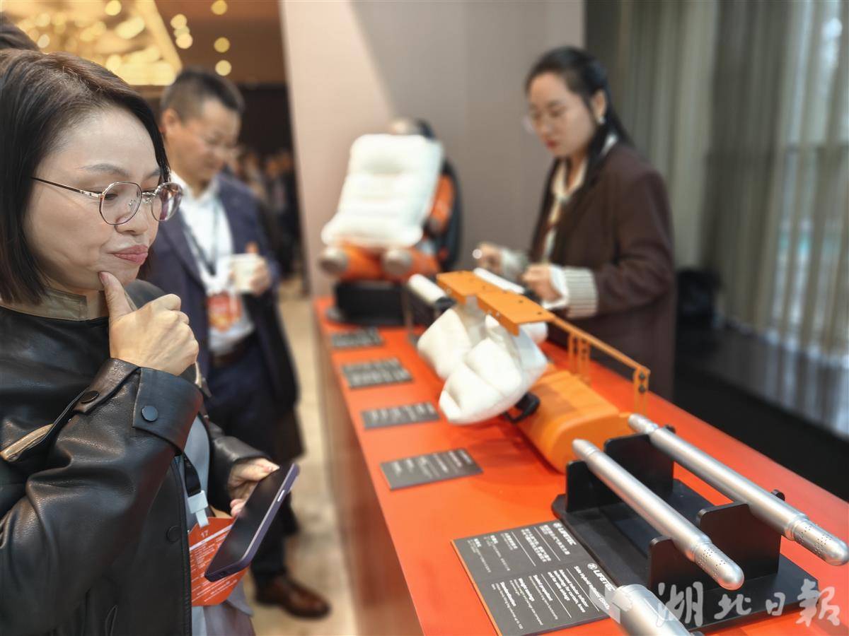 005 参会嘉宾观摩安全气囊等汽车被动安全行业新产品。湖北日报全媒记者 汪洋 摄.jpg