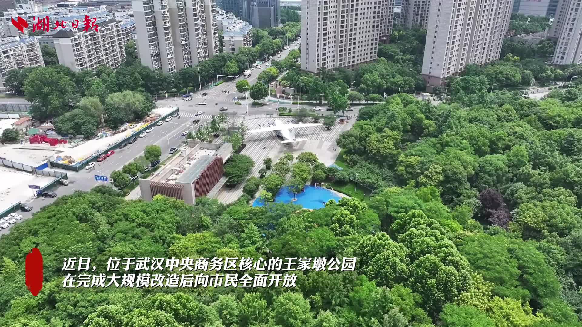 喷雾一开、美成“仙境”！武汉王家墩公园拆掉围墙，成为居民“后花园”