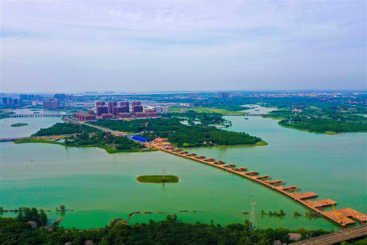鄂州葛店首座跨湖景观桥桩基完成 - 湖北日报新闻客户端