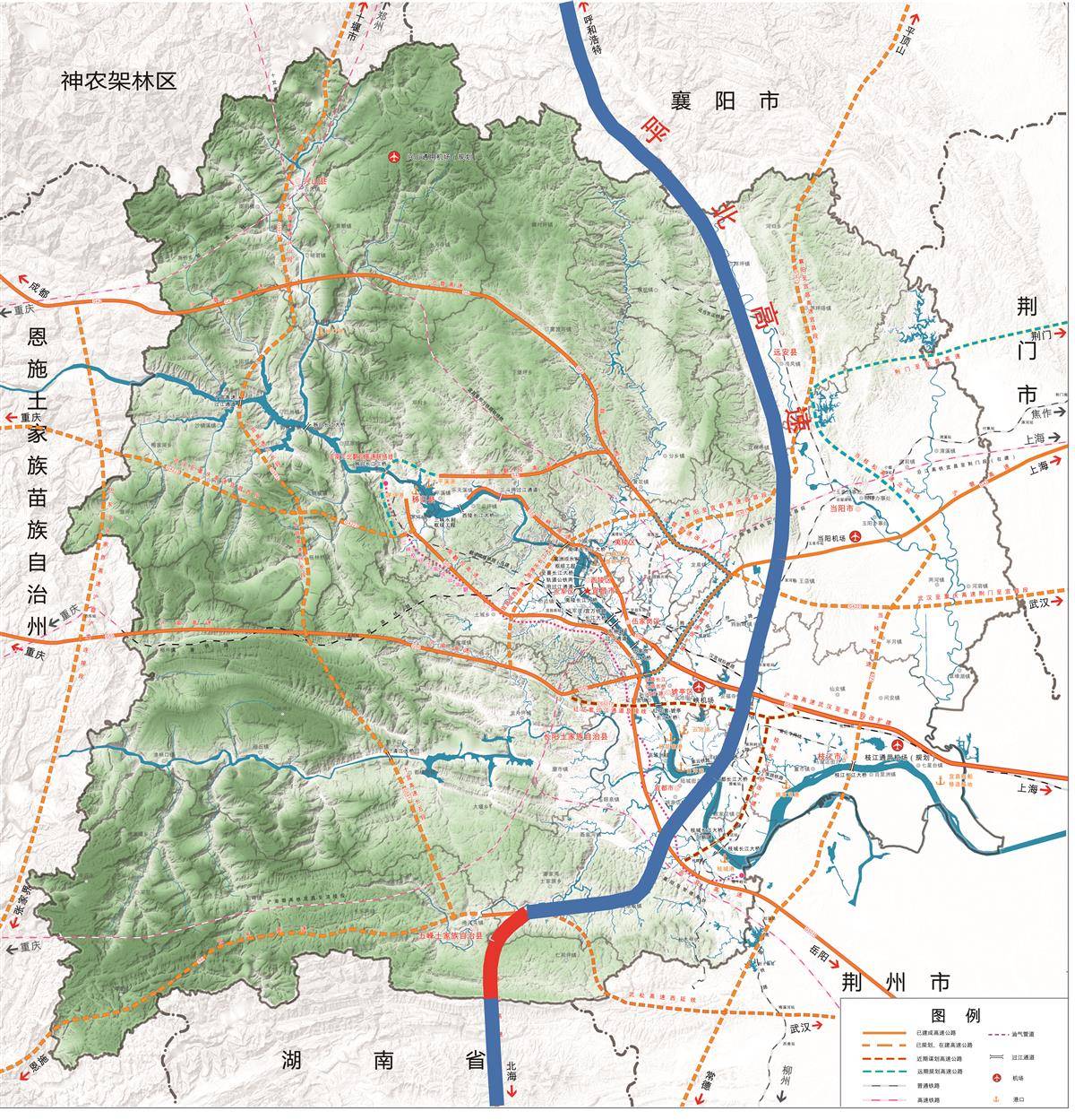 G59呼北高速宜昌境内路线走向图，标红部分为鄂湘界段。.jpg