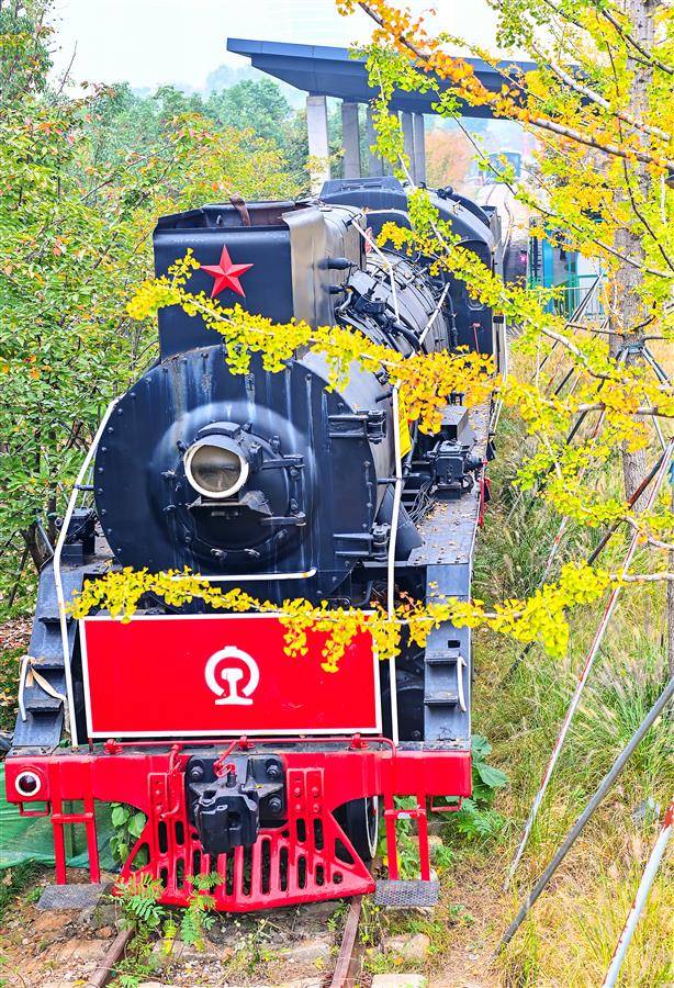 武昌生态文化长廊青山火车乐园迎宾客