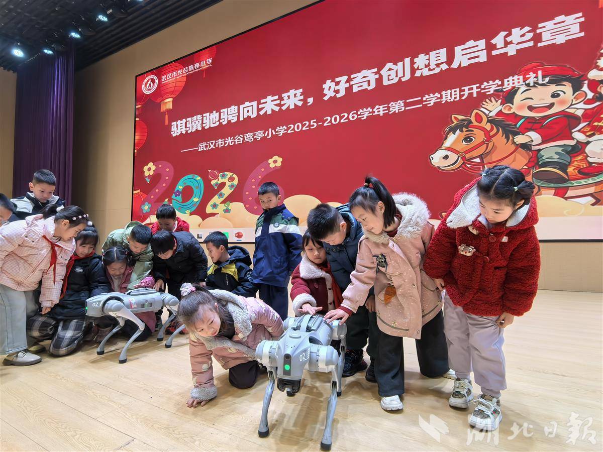 光谷鸾亭小学:学生与机器狗互动.jpg 光谷鸾亭小学:学生与机器狗互动.jpg