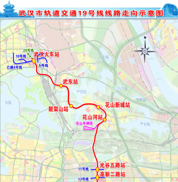 武汉城铁站路线图图片