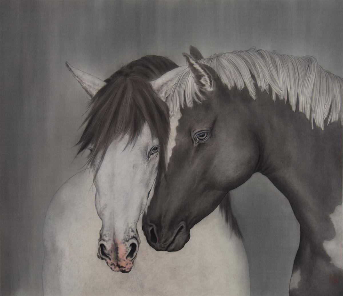 高梽根  依偎  65×75cm  国画  绢本水墨  2024  四川美术学院.jpg 高梽根  依偎  65×75cm  国画  绢本水墨  2024  四川美术学院.jpg