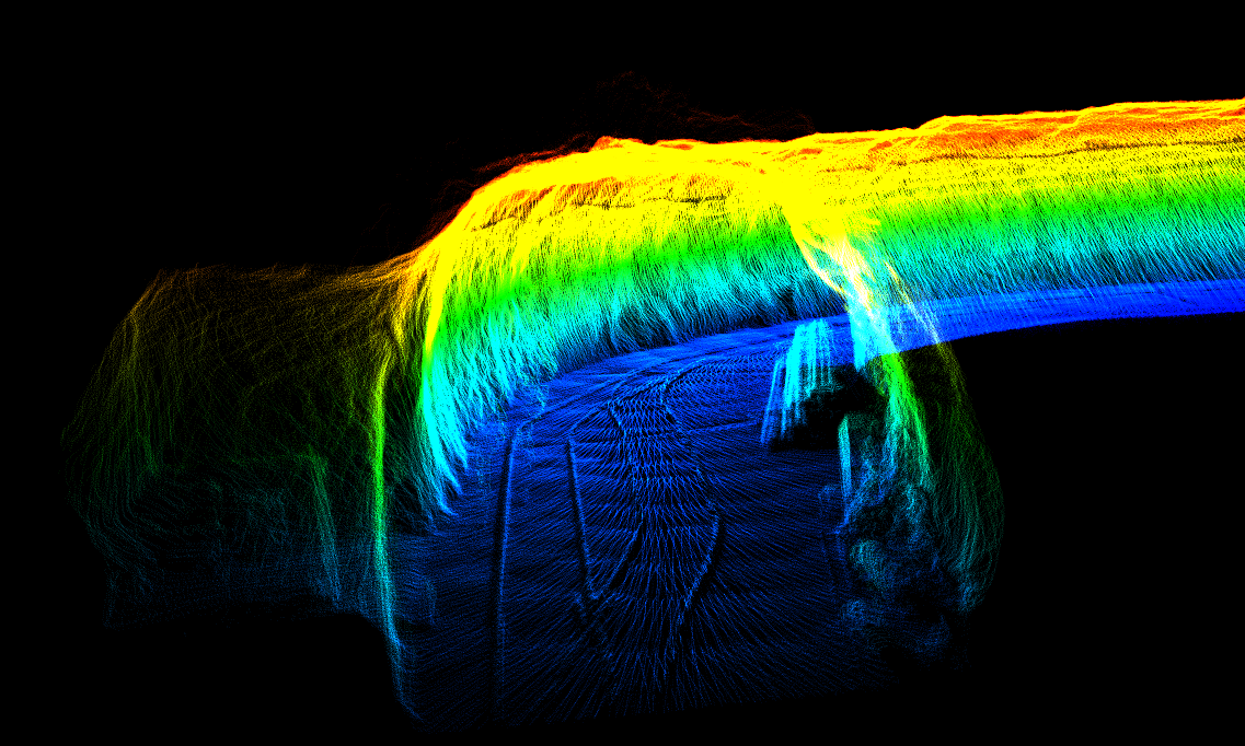 款gs-920x激光雷达扫描系统的无人机正在执行全程无人化扫描建模任务