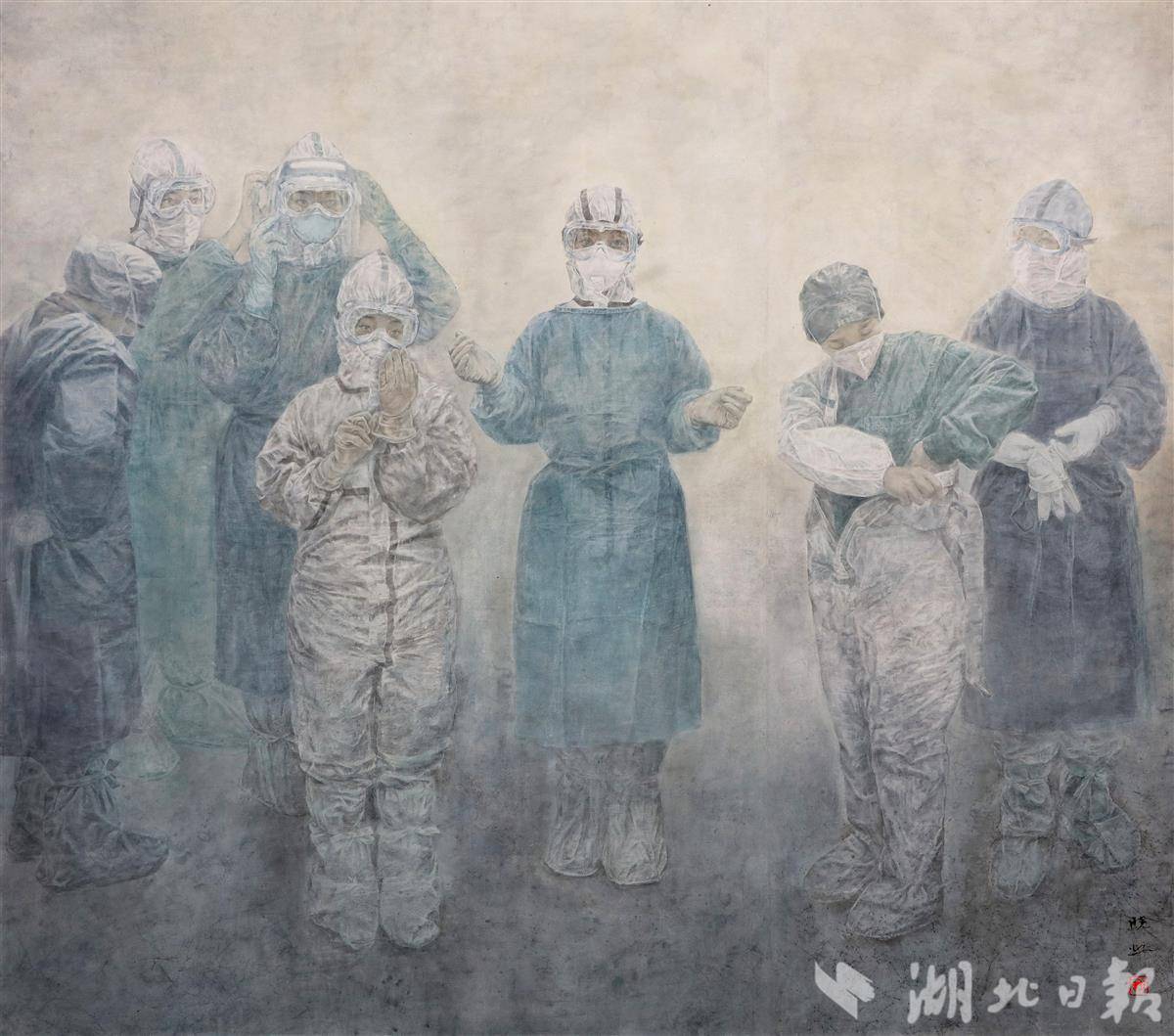 12.谢晓虹 《白衣执甲》纸本工笔 170cm×200cm 2020年 入选“第十三届中国艺术节全国优秀美术作品展览”.jpg