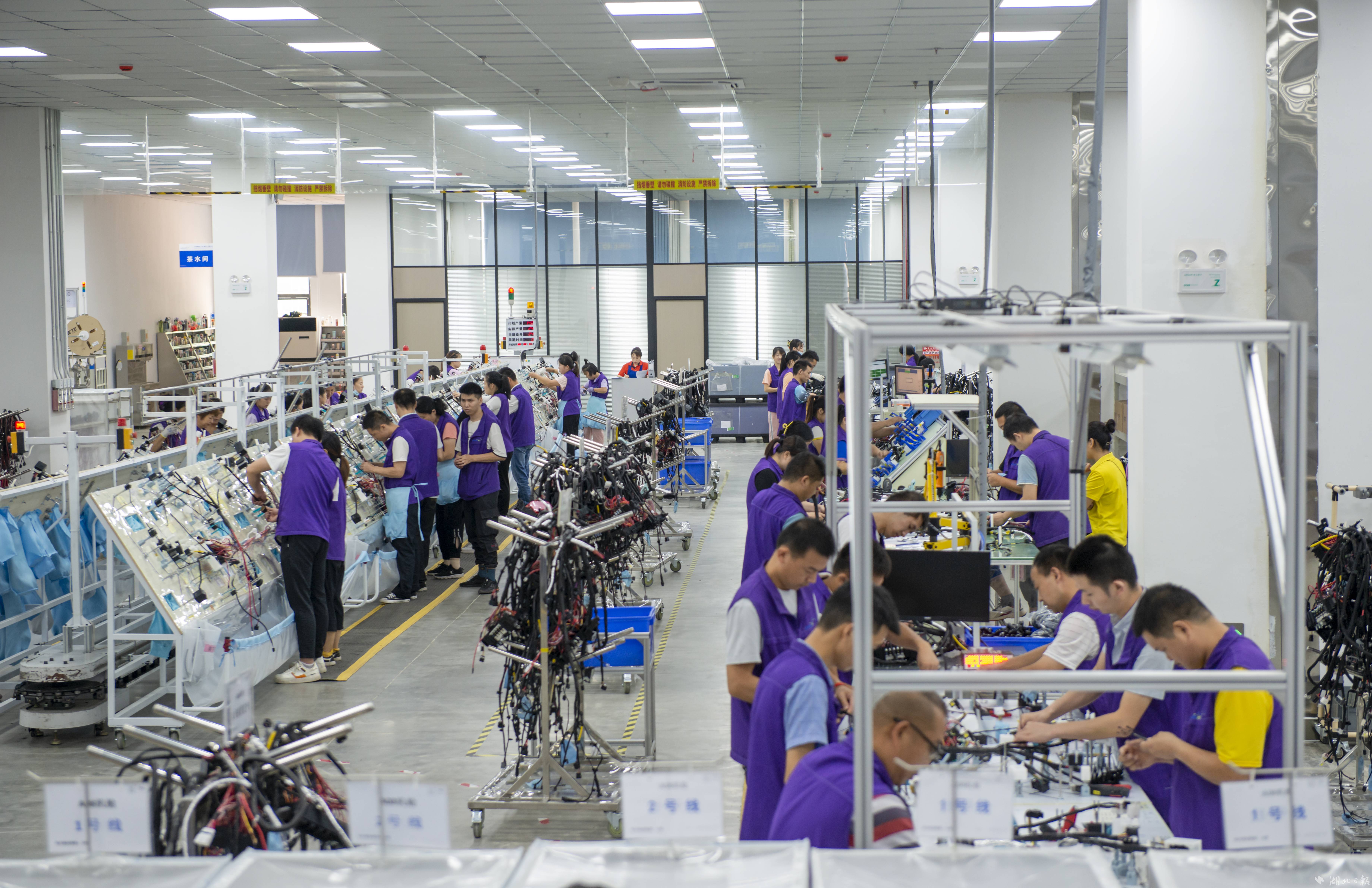 立讯精密工业（湖北）有限公司生产车间。（麻城市委宣传部供图）